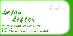 lajos lefler business card